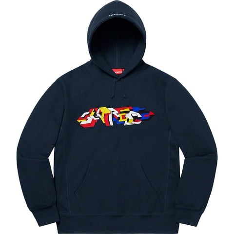 Supreme Delta Logo Hooded Sweatshirt - Navy