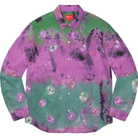 Supreme Batik Print Rayon Shirt - Purple