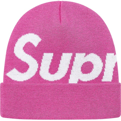 Supreme Big Logo Beanie - Magenta
