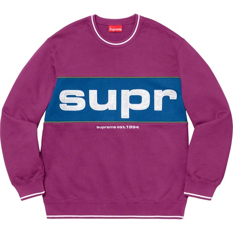 シュプリーム　Supreme Piping Crewneck M Piping Crewneck - fall/winter 2019 - Supreme