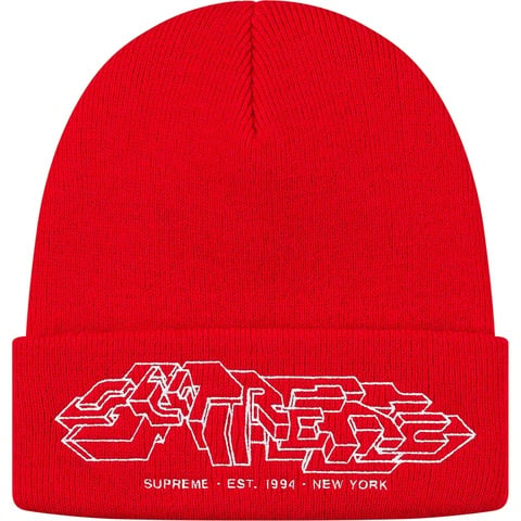 Supreme Delta Logo Beanie - Red