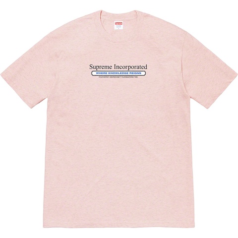 Supreme Inc. Tee - Heather Light Pink