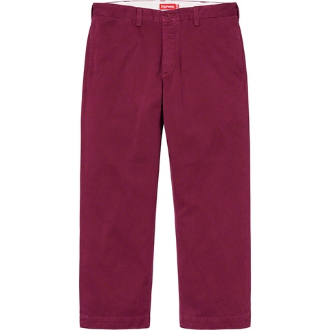 Supreme Crown Chino Pant - Dark Cranberry