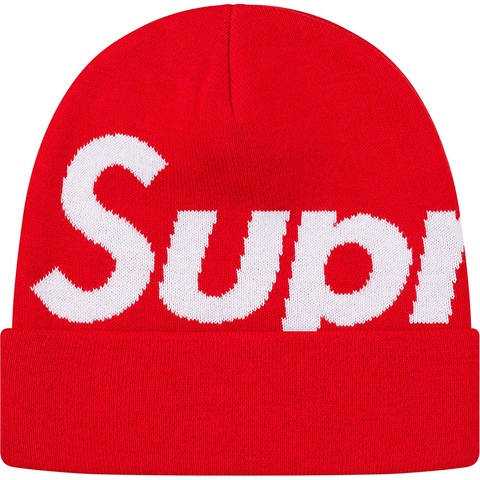 Supreme Big Logo Beanie - Red