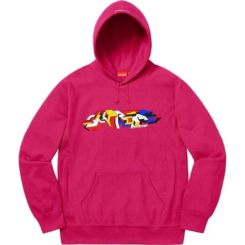 Supreme Delta Logo Hooded Sweatshirt - Fuchsia
