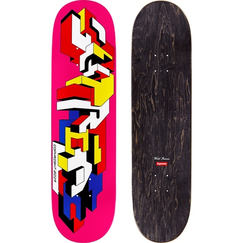 Supreme Delta Logo Skateboard - Magenta - 8.375" x 32.125" 