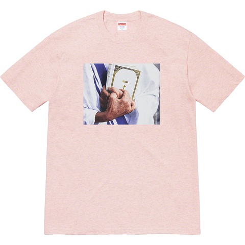 Supreme Bible Tee - Heather Light Pink