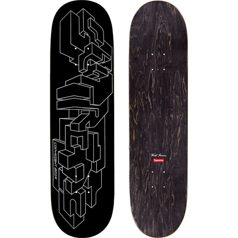 Supreme Delta Logo Skateboard - Black - 8.5" x 32.25"