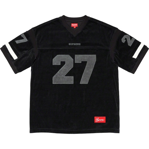 Supreme Velour Football Jersey - Black
