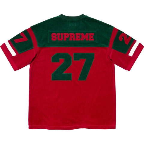 Supreme Velour Football Jersey - Red