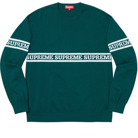 Supreme Logo Stripe Knit Top - Dark Teal