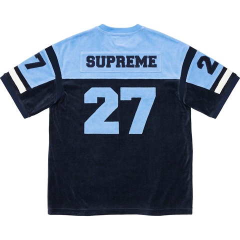 Supreme Velour Football Jersey - Navy