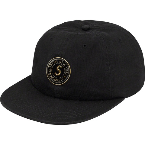 Supreme Chino Twill Gel S Logo 6-Panel - Black