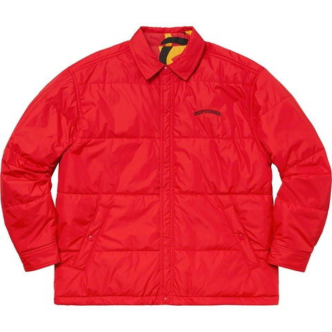 Supreme Reversible Puffy Work Jacket - Red Tribal Camo