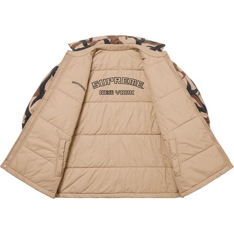Supreme Reversible Puffy Work Jacket - Tan Tribal Camo
