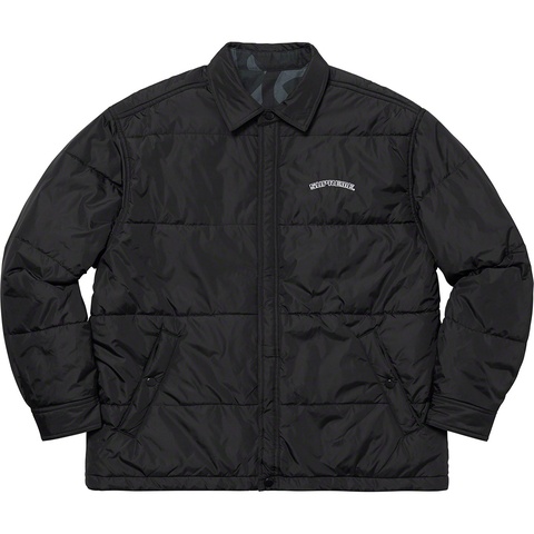 Supreme Reversible Puffy Work Jacket - Black Tribal Camo