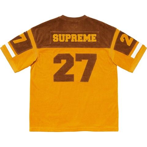 Supreme Velour Football Jersey - Mustard