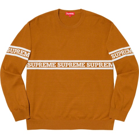 Supreme Logo Stripe Knit Top - Gold