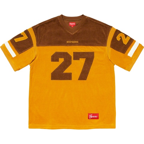 Supreme Velour Football Jersey - Mustard