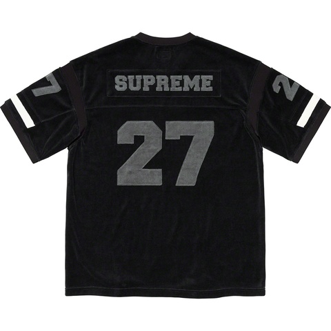 Supreme Velour Football Jersey - Black