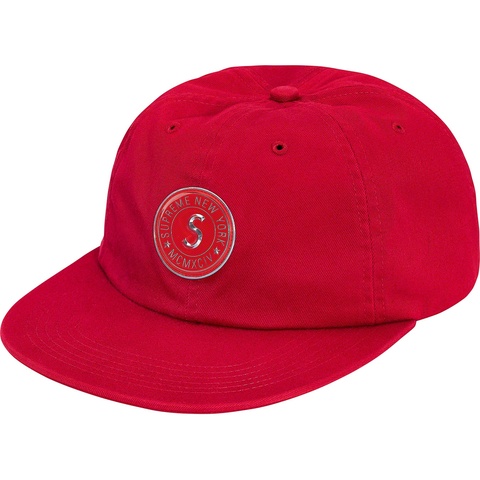 Supreme Chino Twill Gel S Logo 6-Panel - Red