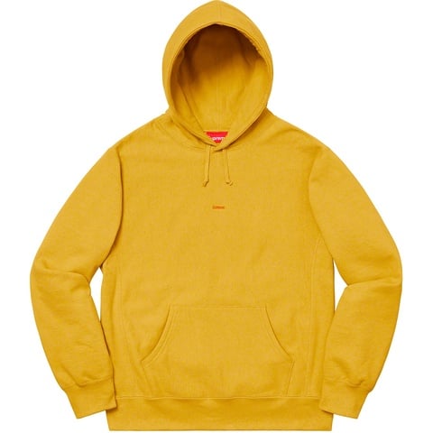 Supreme Micro Logo Hooded Sweatshirt - Mustard