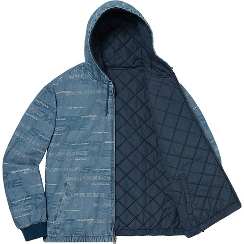 Supreme Reversible Dimensions Logo Denim Work Jacket - Blue
