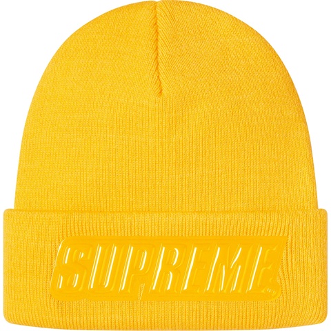 Supreme Raised Patent Logo Beanie - Gold