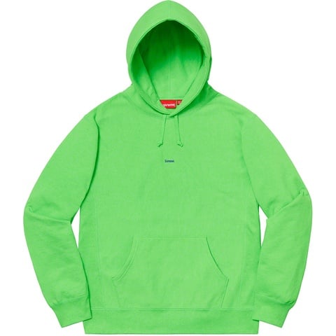 Supreme Micro Logo Hooded Sweatshirt - Bright Green