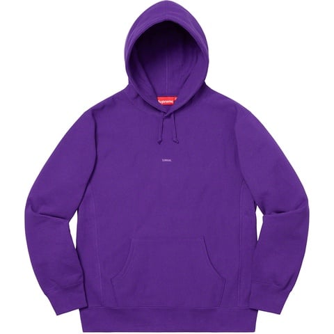 Supreme Micro Logo Hooded Sweatshirt - Purple