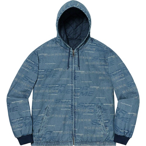 Supreme Reversible Dimensions Logo Denim Work Jacket - Blue