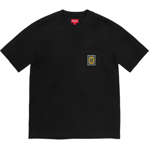 Supreme Crest Label Pocket Tee - Black