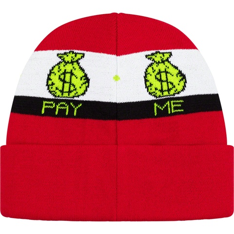 Supreme Pay Me Beanie - Red