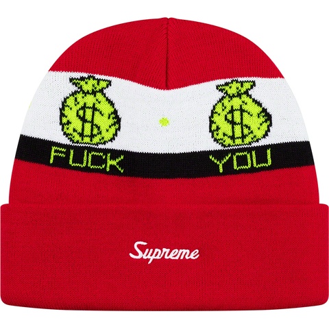Supreme Pay Me Beanie - Red