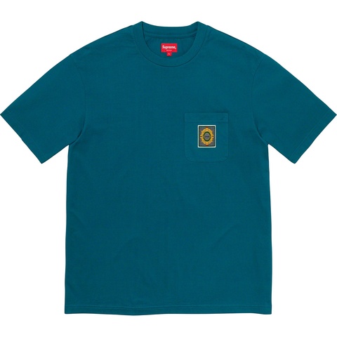 Supreme Crest Label Pocket Tee - Dark Teal