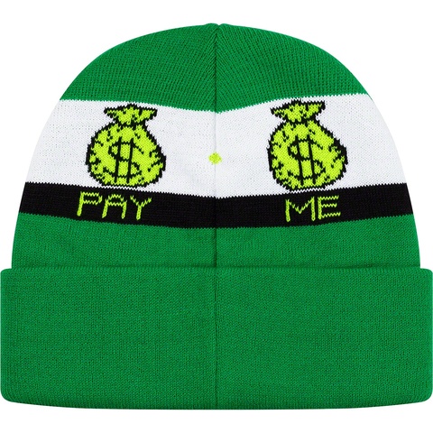 Supreme Pay Me Beanie - Green