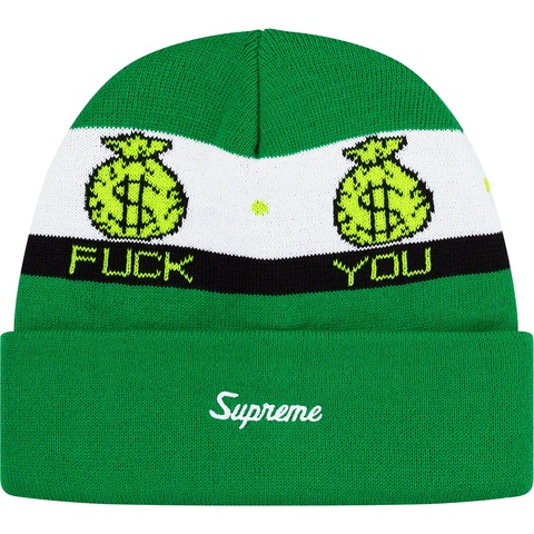 Supreme Pay Me Beanie - Green