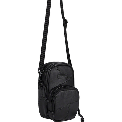 Supreme Patchwork Leather Small Shoulder Bag - Black