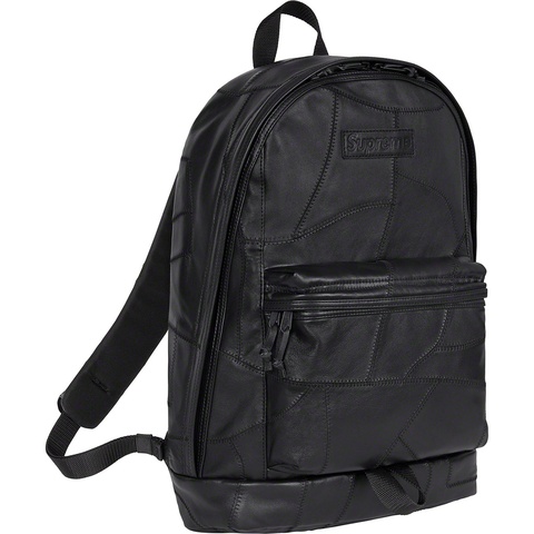 Supreme Patchwork Leather Backpack - Black
