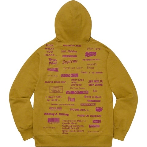 Stop Crying Hooded Sweatshirt - fall/winter 2019 - Supreme