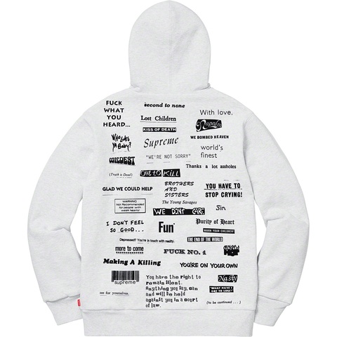 Stop Crying Hooded Sweatshirt - fall/winter 2019 - Supreme
