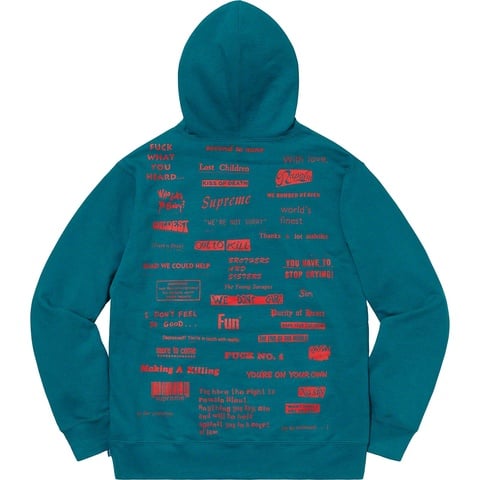 Stop Crying Hooded Sweatshirt - fall/winter 2019 - Supreme
