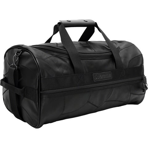 Supreme Patchwork Leather Duffle Bag - Black