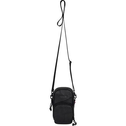 Supreme Patchwork Leather Small Shoulder Bag - Black