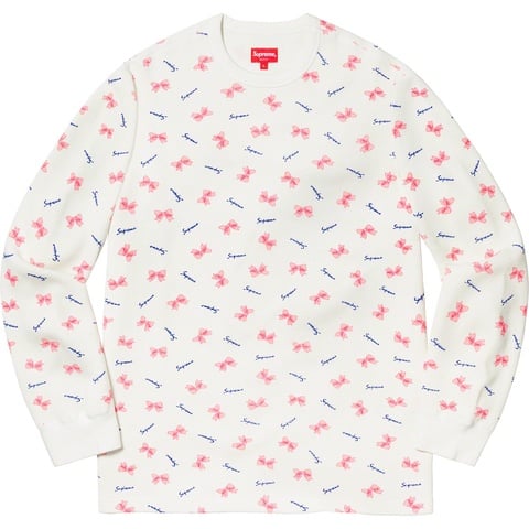 Supreme Bow Waffle Thermal Sサイズ　リボン柄19AW Bow Waffle Thermal - fall/winter 2019 - Supreme