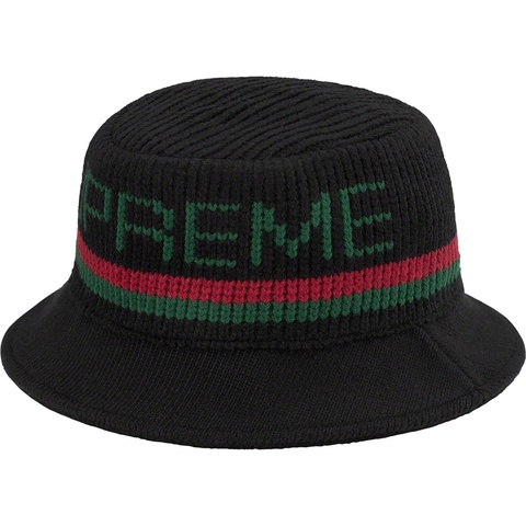 Supreme Knit Logo Crusher - Black
