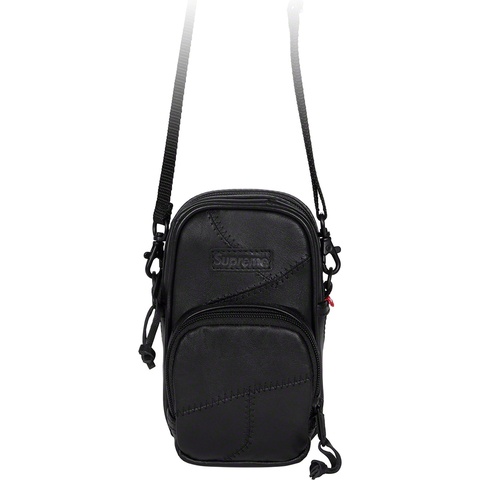 Supreme Patchwork Leather Small Shoulder Bag - Black