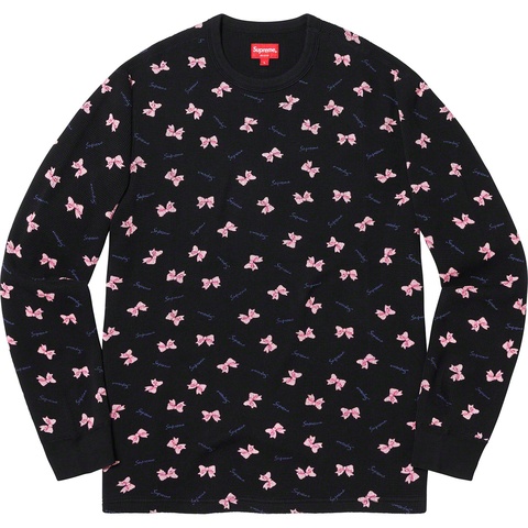 Supreme Bow Waffle Thermal Sサイズ　リボン柄19AW Bow Waffle Thermal - fall/winter 2019 - Supreme