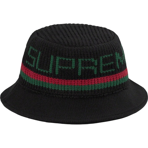 Supreme Knit Logo Crusher - Black