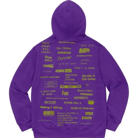 Stop Crying Hooded Sweatshirt - fall/winter 2019 - Supreme